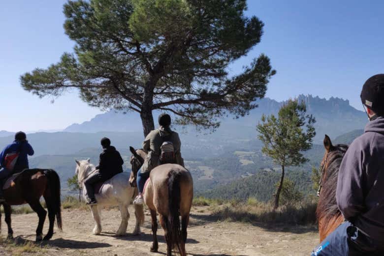 Disfrutando del paseo a caballo